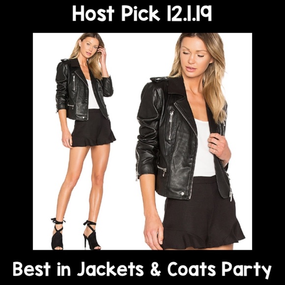 Avec Les Filles Jackets & Blazers - Avec Les Filles Leather Moto Jacket